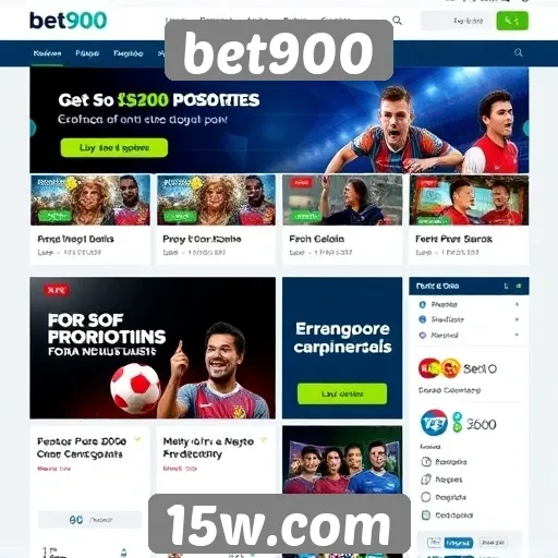 Visão geral das ofertas do site bet900