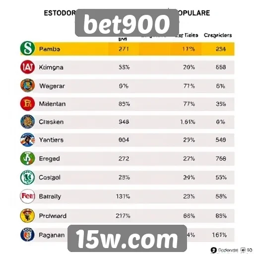 Estatísticas de jogos mais populares no bet900