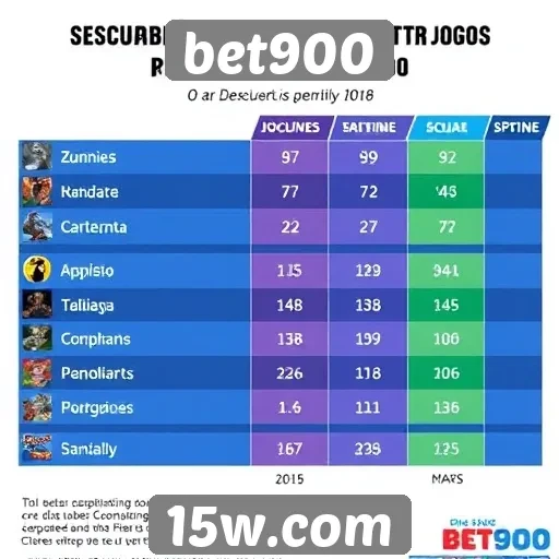 Desempenho de jogos populares no bet900
