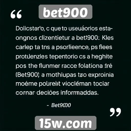 Depoimentos de usuários sobre Bet900